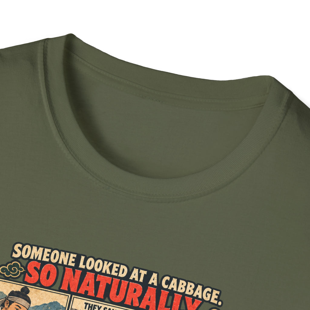 Kimchi Comic Panel T-Shirt | Retro Food Illustration, Korean Cuisine