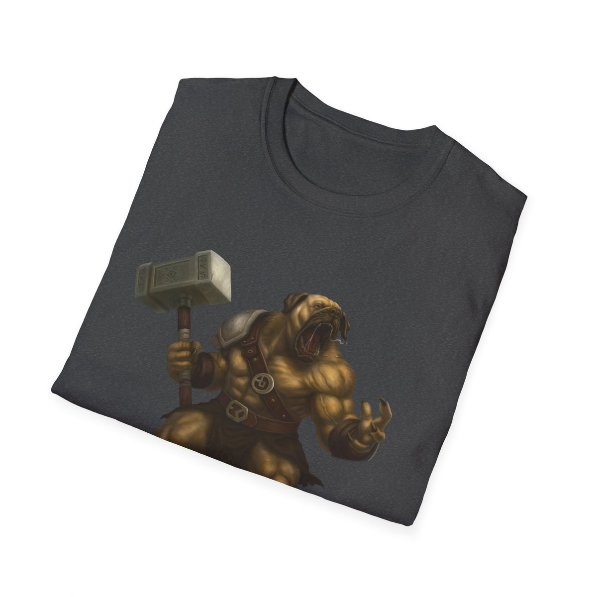 Mastiff Warrior T-Shirt — Hammer-Wielding Mastiff Graphic Tee