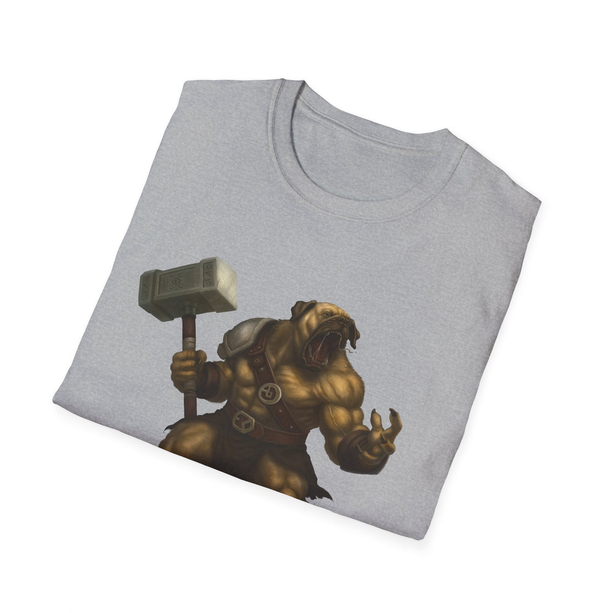 Mastiff Warrior T-Shirt — Hammer-Wielding Mastiff Graphic Tee