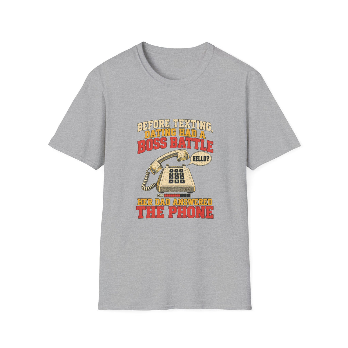 Retro Telephone Boss Battle T-Shirt | Funny Gamer Phone Design