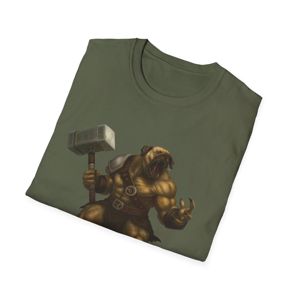 Mastiff Warrior T-Shirt — Hammer-Wielding Mastiff Graphic Tee