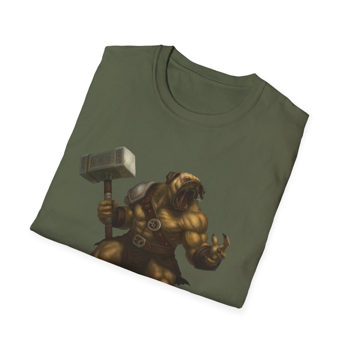 Mastiff Warrior T-Shirt — Hammer-Wielding Mastiff Graphic Tee