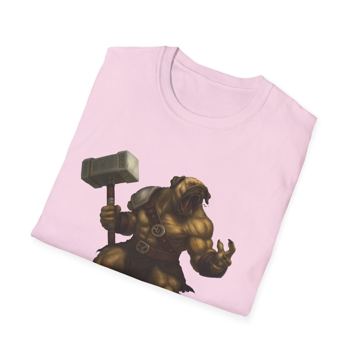Mastiff Warrior T-Shirt — Hammer-Wielding Mastiff Graphic Tee