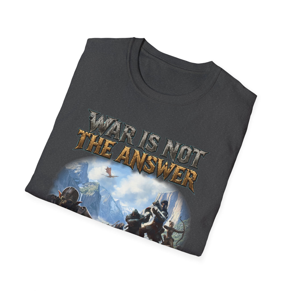War Is Not The Answer Tee — "Depends On The Question" Graphic T-Shirt