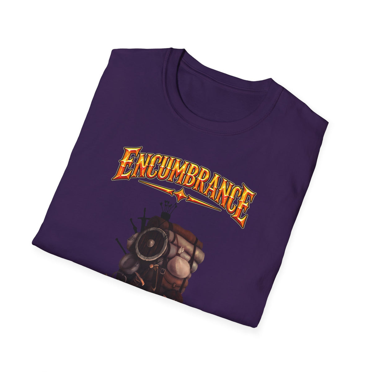 Encumbrance T-Shirt — RPG-Inspired "Encumbrance (noun) — Punishment for successful shopping" Graphic Tee