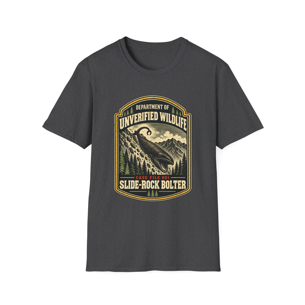 Slide-Rock Bolter T-Shirt — Department of Unverified Wildlife Retro Tee