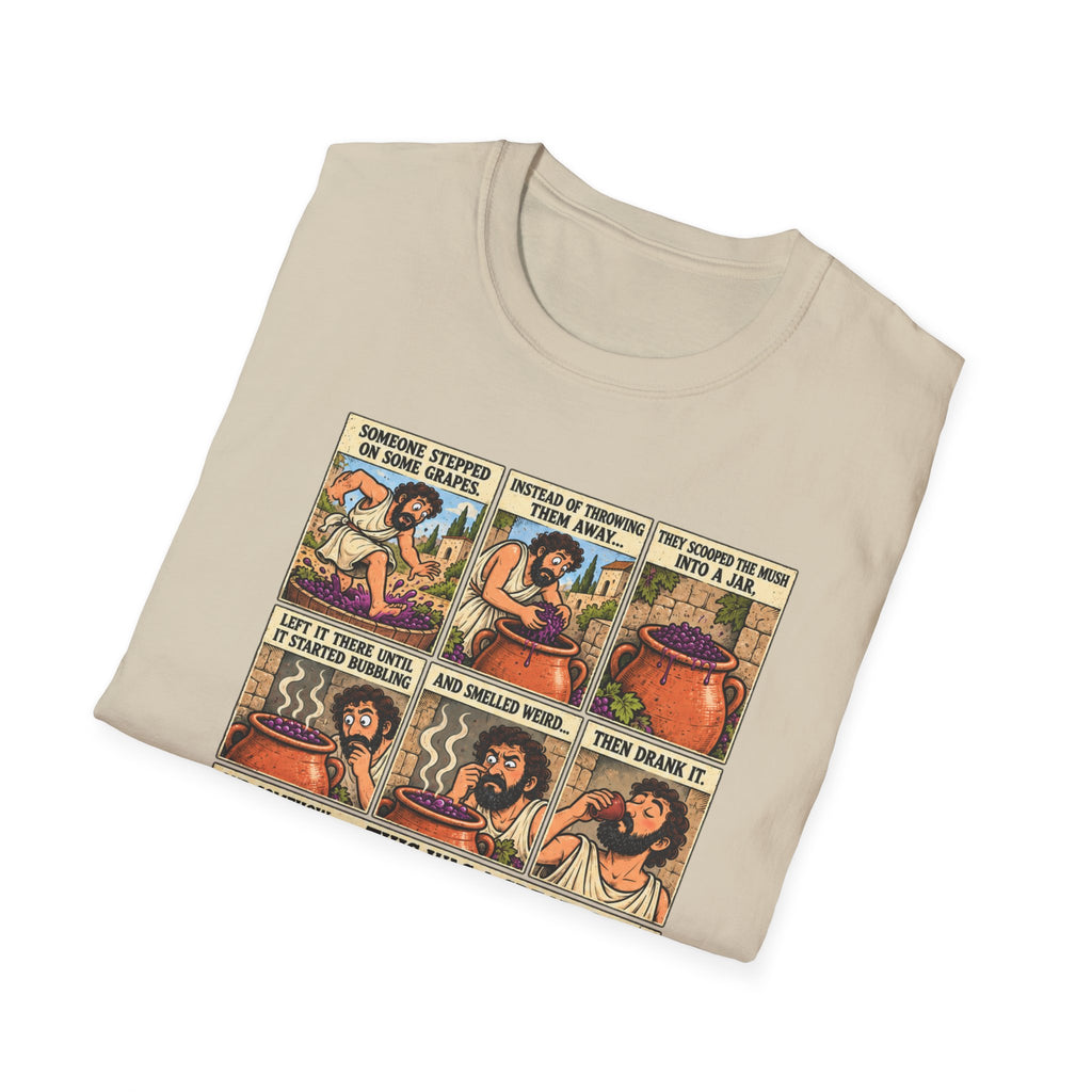 Wine Comic Panel T-Shirt | Vintage Wine Humor, Comic Strip Design