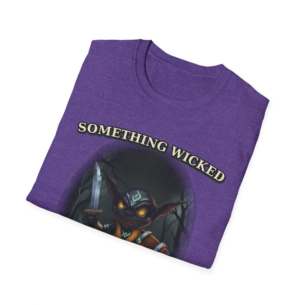 Something Wicked Comes With a Grin T-Shirt | Halloween Creepy Smiling Creature