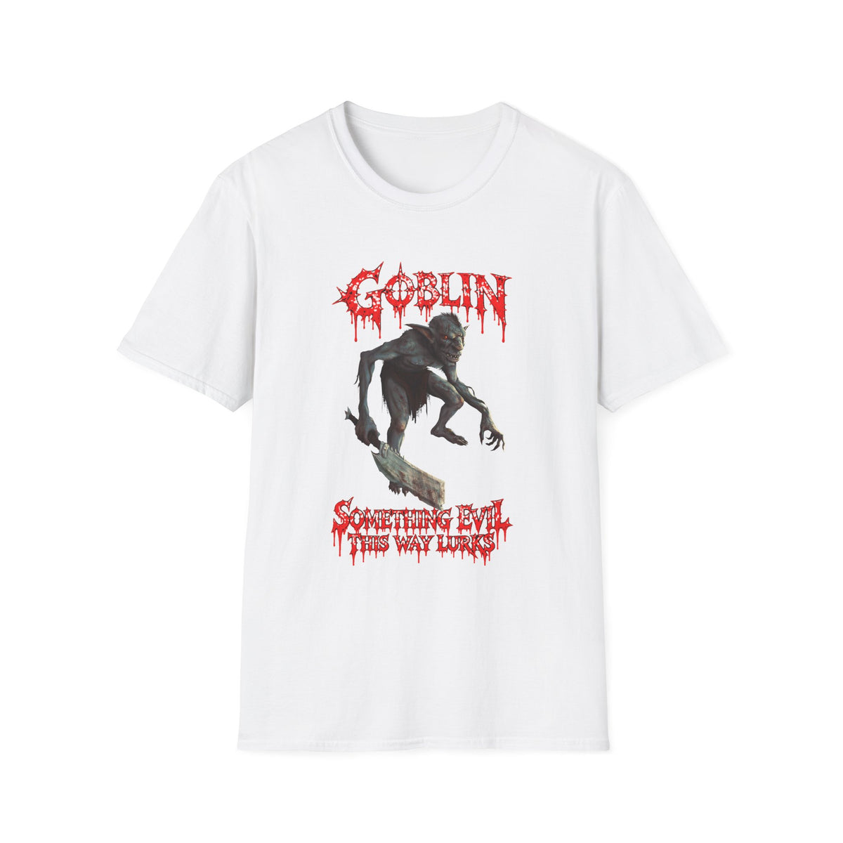 Goblin Horror T-Shirt — 'Something Evil This Way Lurks' Graphic Tee