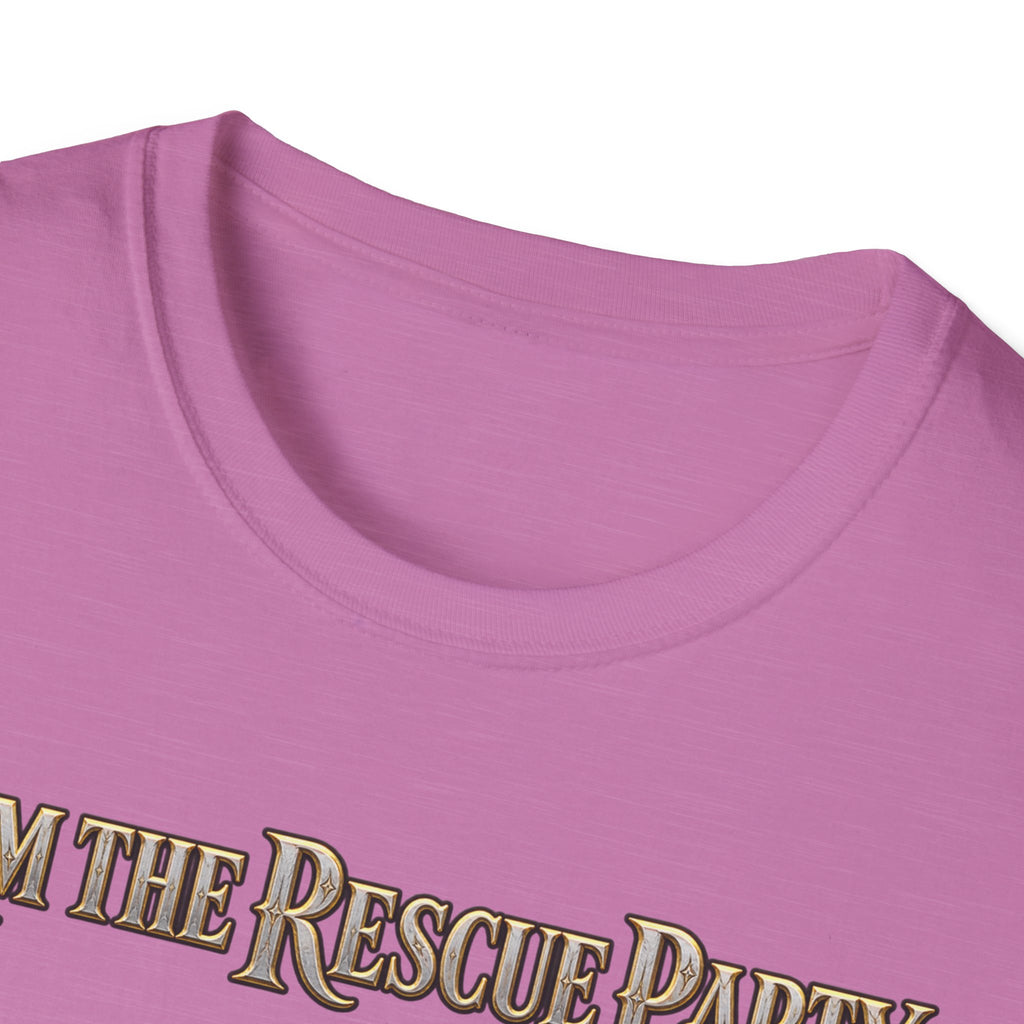 I Am the Rescue Party T-Shirt | Female Warrior Knight Illustration
