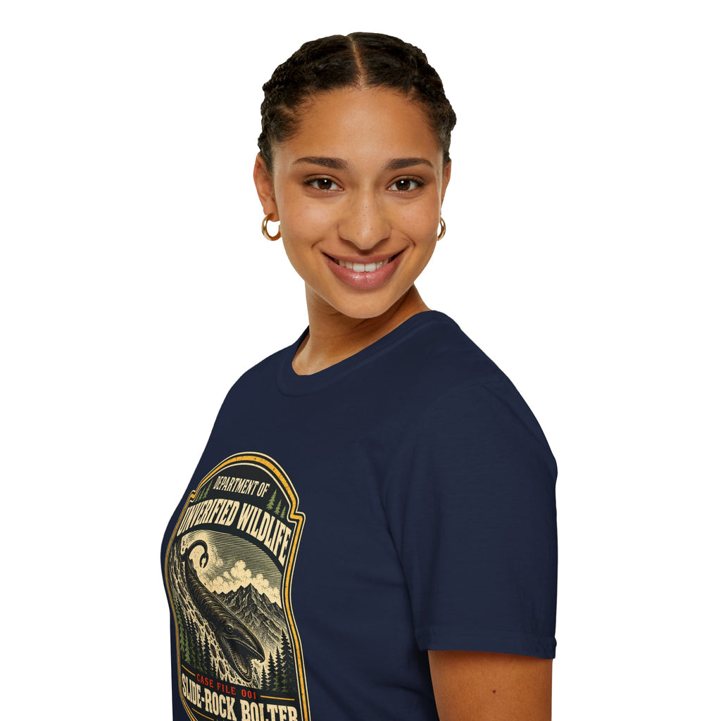 Slide-Rock Bolter T-Shirt — Department of Unverified Wildlife Retro Tee
