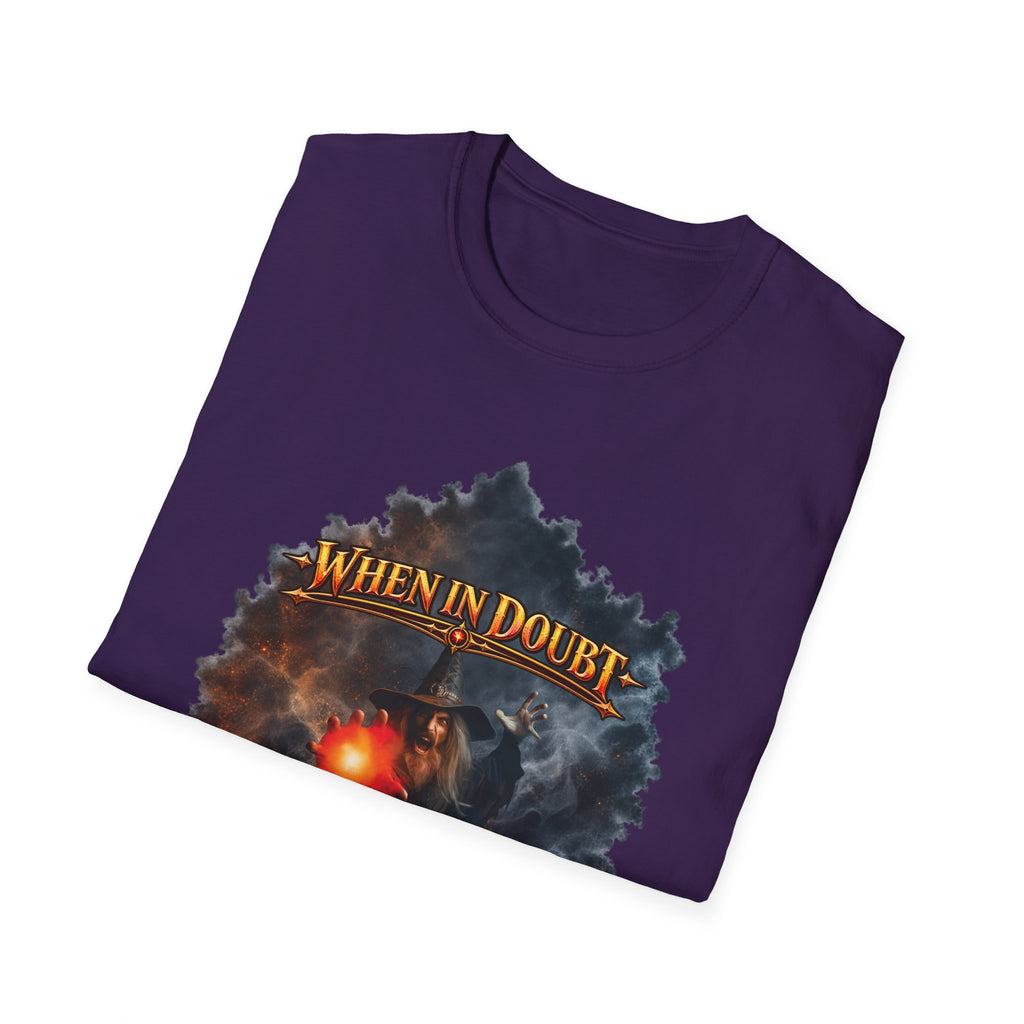 Fireball Mage T-Shirt — "When in Doubt, The Answer Is Fireball" Fantasy RPG Tee