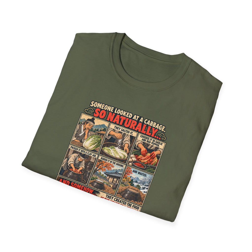 Kimchi Comic Panel T-Shirt | Retro Food Illustration, Korean Cuisine
