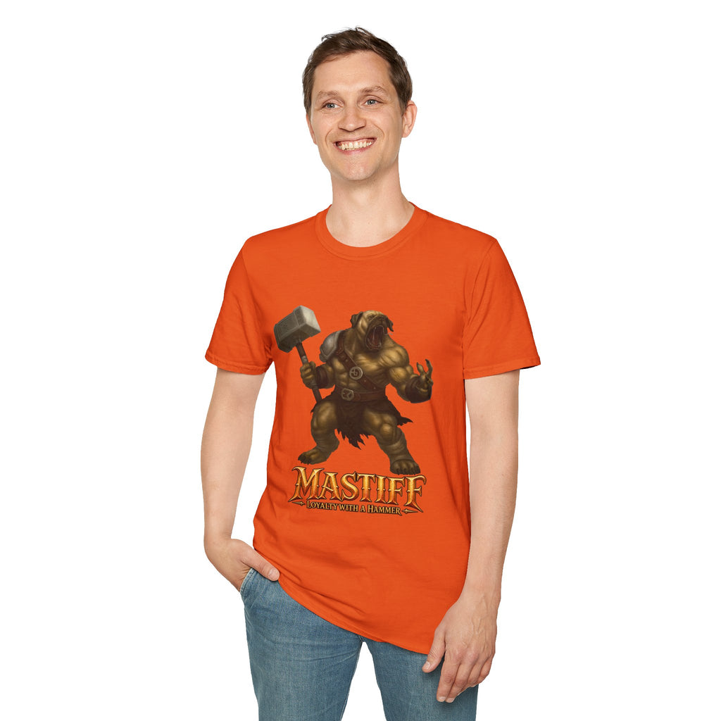Mastiff Warrior T-Shirt — Hammer-Wielding Mastiff Graphic Tee
