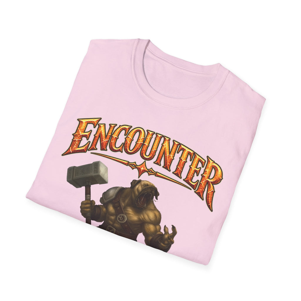 Encounter RPG T-Shirt — "Encounter (noun): The GM’s polite term for attempted murder"