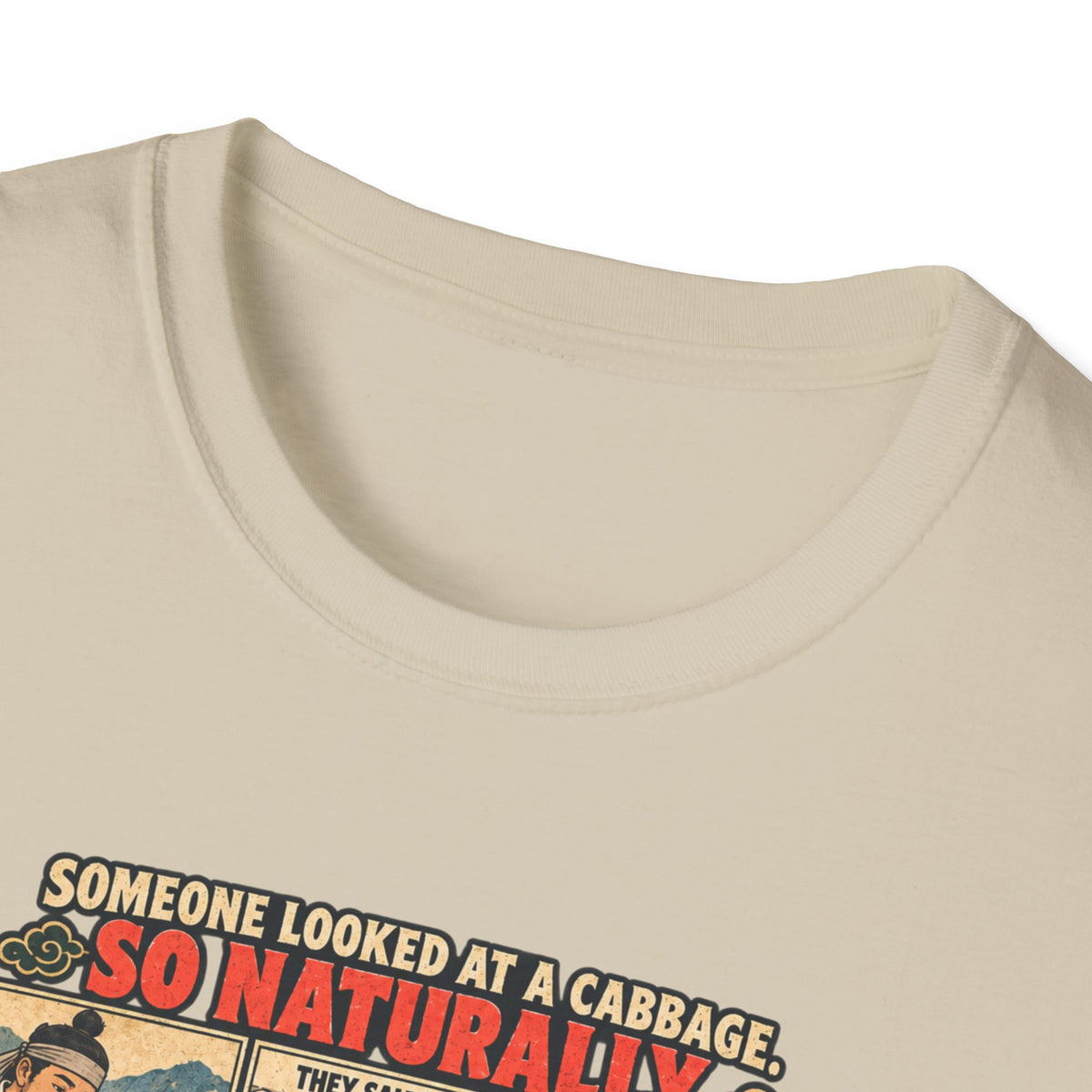 Kimchi Comic Panel T-Shirt | Retro Food Illustration, Korean Cuisine