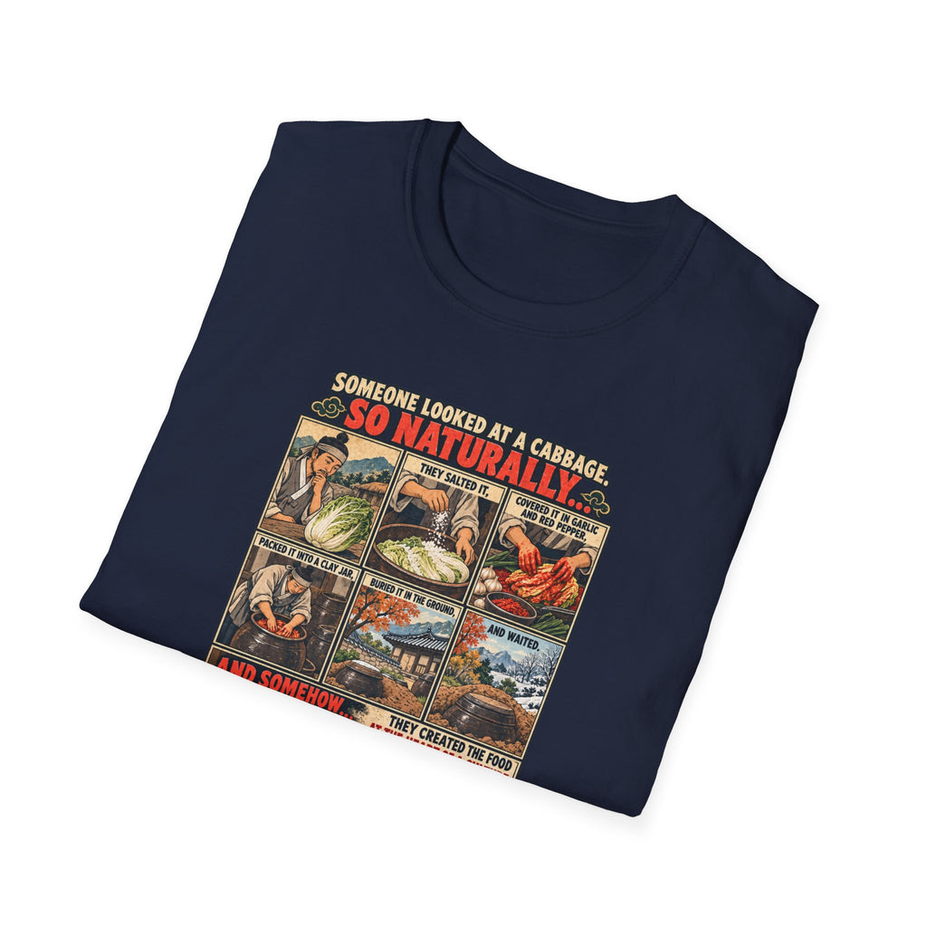 Kimchi Comic Panel T-Shirt | Retro Food Illustration, Korean Cuisine