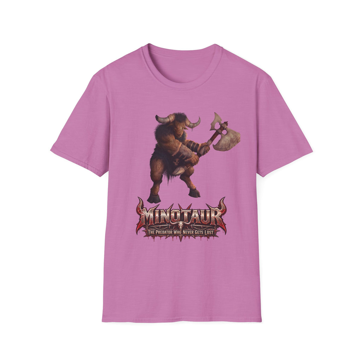 Minotaur Battle T-Shirt — Fantasy Warrior Axe Graphic Tee