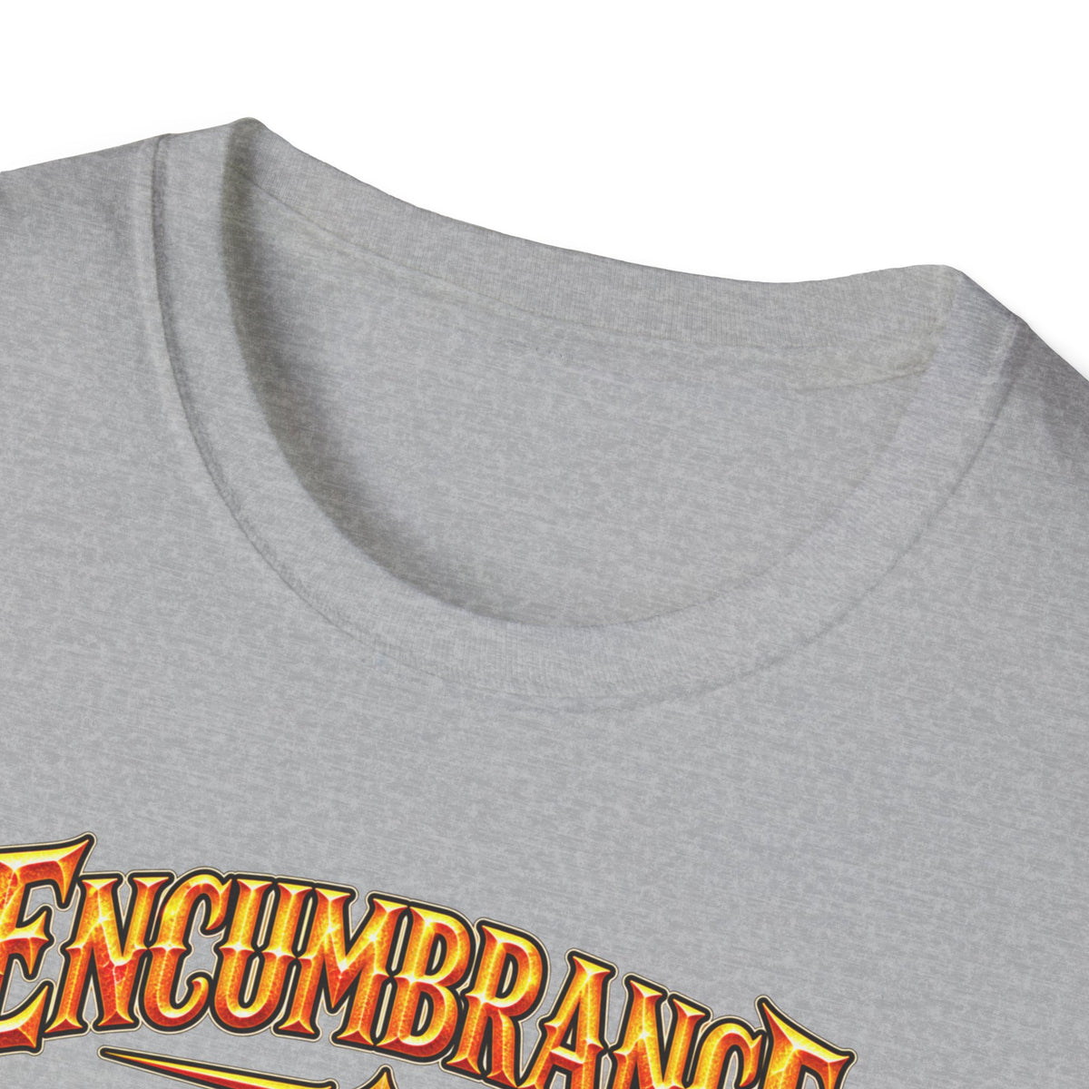 Encumbrance T-Shirt — RPG-Inspired "Encumbrance (noun) — Punishment for successful shopping" Graphic Tee