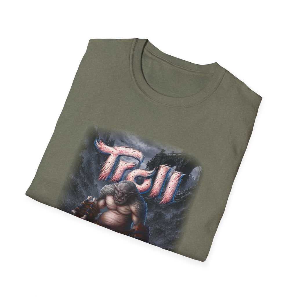 T-Shirt — 'Troll' Fantasy Creature Graphic Tee (Front & Back Definition)