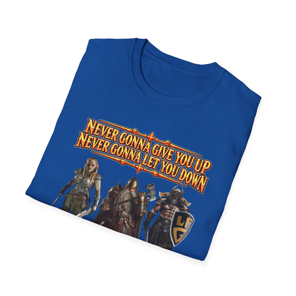 Rickroll RPG Party T-Shirt — "Never Gonna Give You Up" Fantasy Adventurers Tee