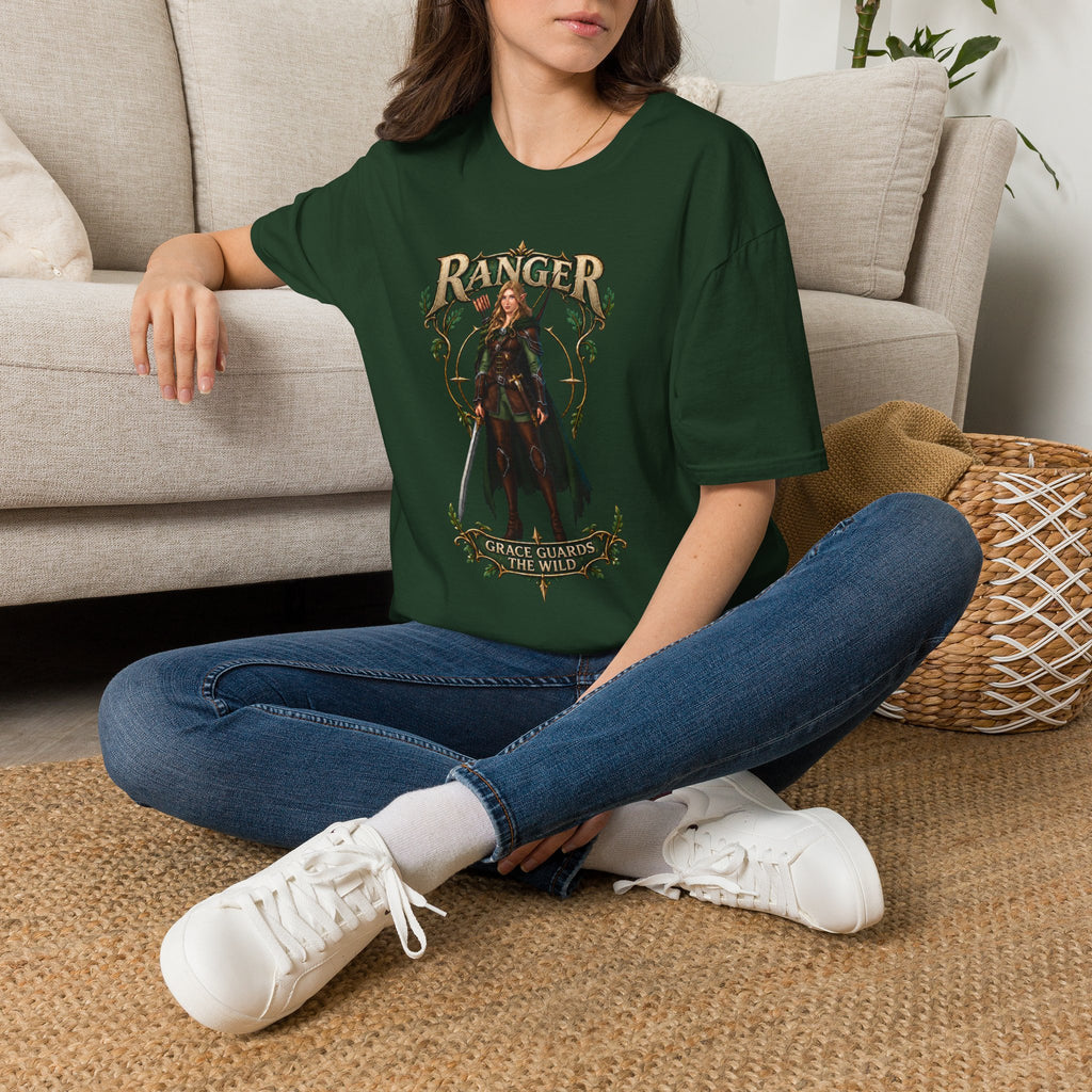 Ranger Fantasy T‑Shirt — "Grace Guardian of the Wilds"