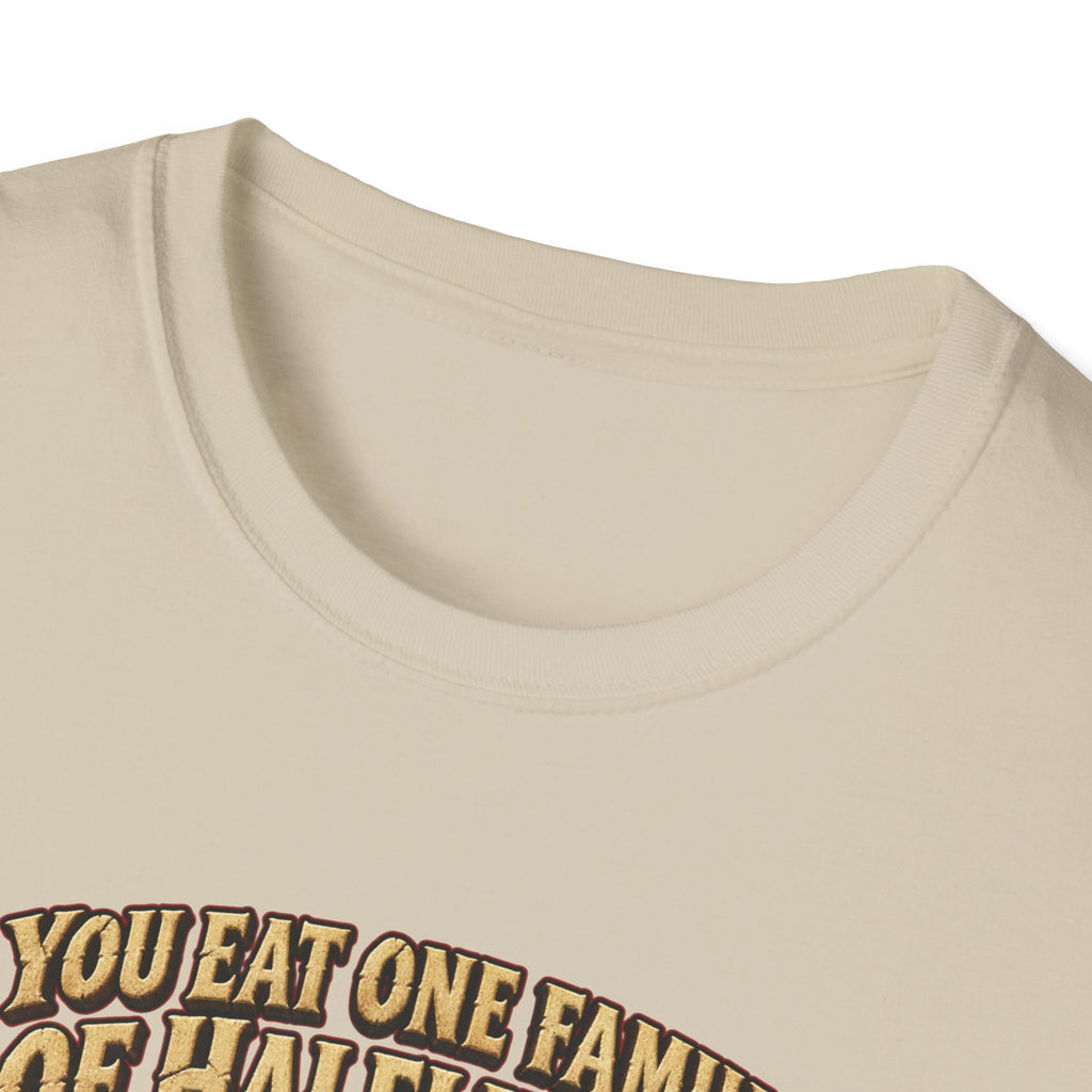 You Eat One Family of Halflings T-Shirt | Fantasy Ogre Monster RPG Design