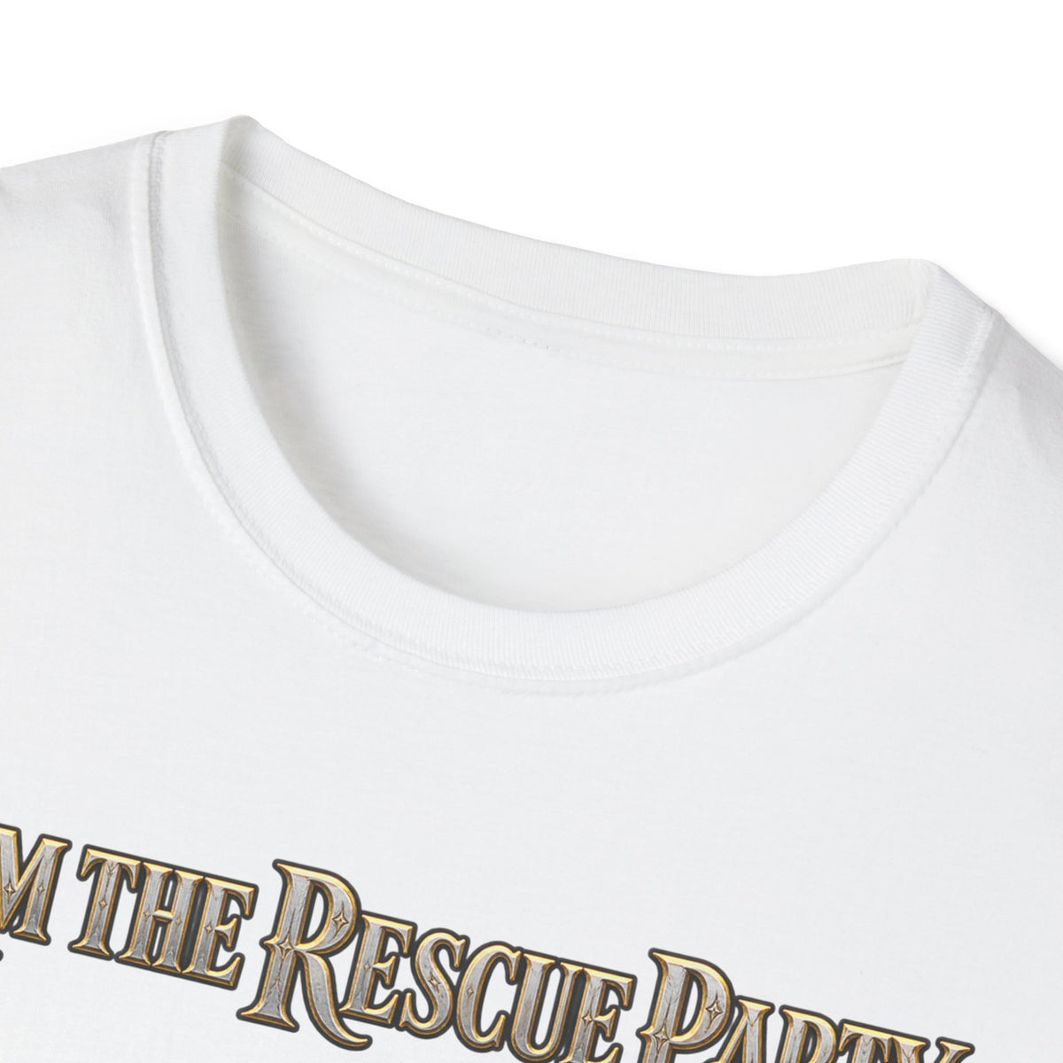 I Am the Rescue Party T-Shirt | Female Warrior Knight Illustration