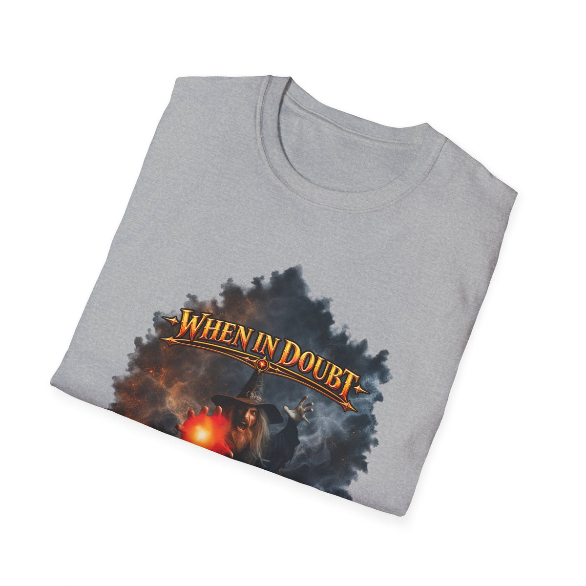 Fireball Mage T-Shirt — "When in Doubt, The Answer Is Fireball" Fantasy RPG Tee