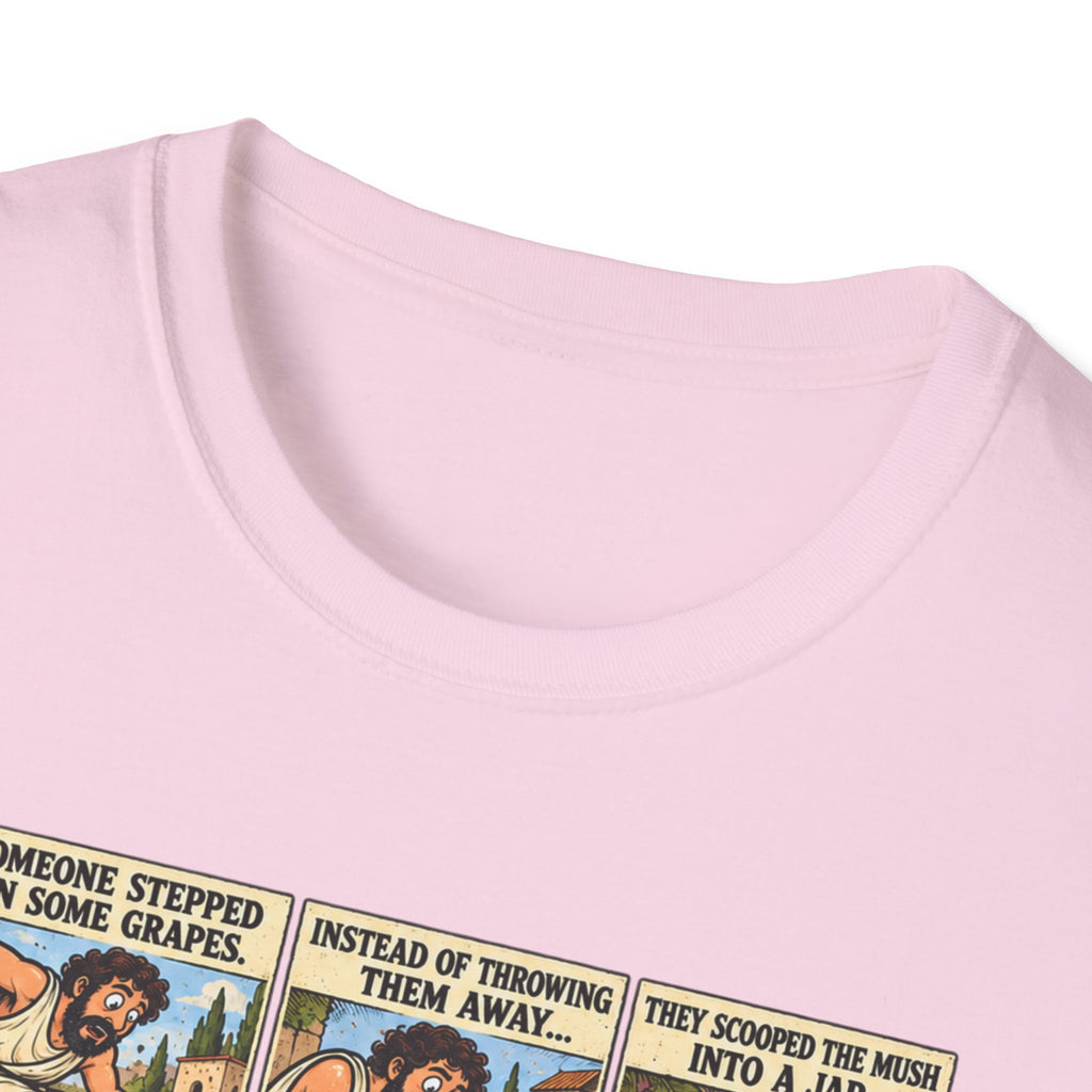 Wine Comic Panel T-Shirt | Vintage Wine Humor, Comic Strip Design
