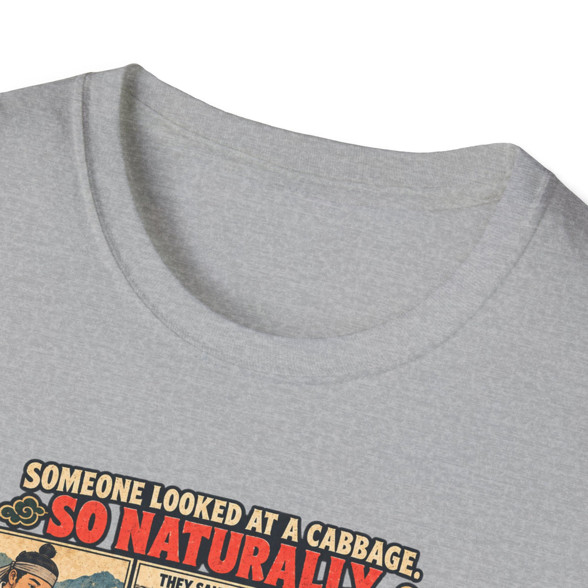 Kimchi Comic Panel T-Shirt | Retro Food Illustration, Korean Cuisine