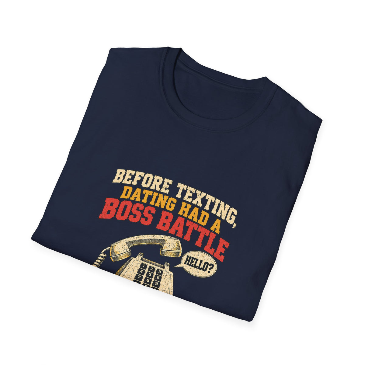 Retro Telephone Boss Battle T-Shirt | Funny Gamer Phone Design