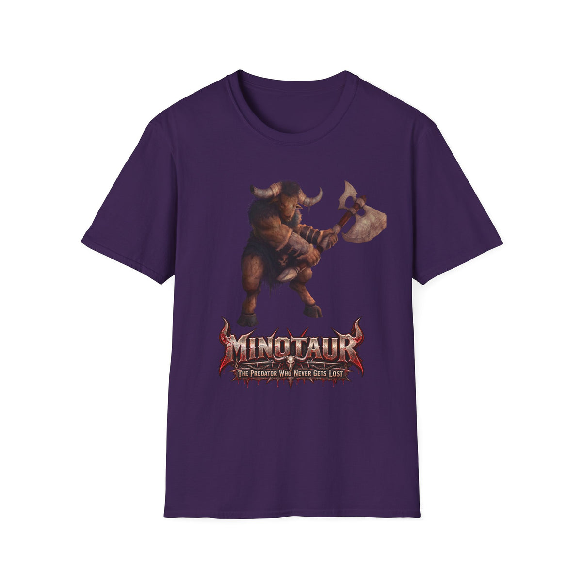 Minotaur Battle T-Shirt — Fantasy Warrior Axe Graphic Tee