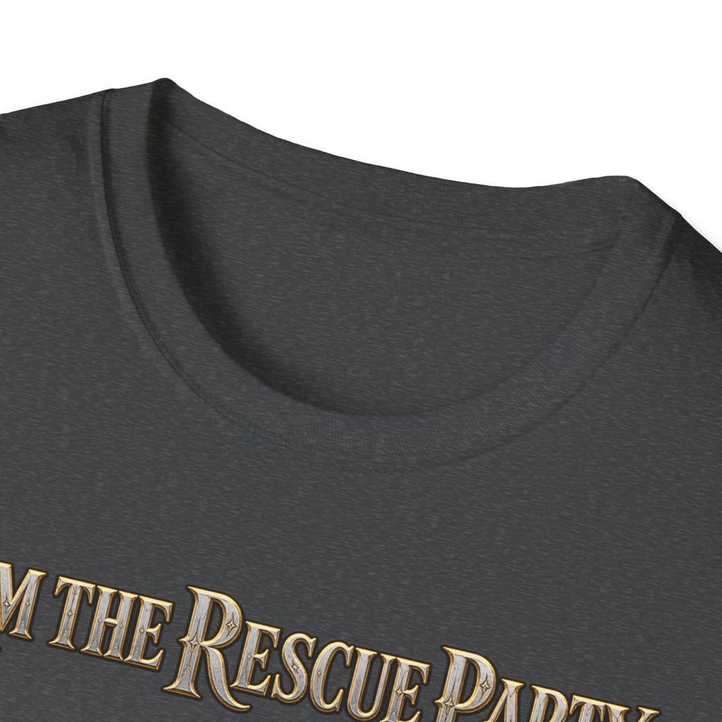 I Am the Rescue Party T-Shirt | Female Warrior Knight Illustration