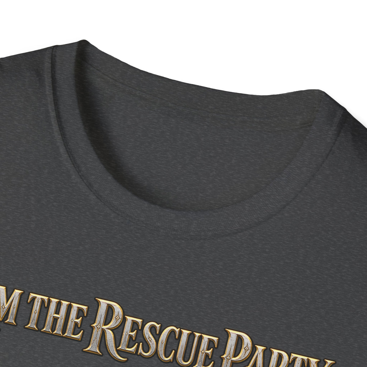 I Am the Rescue Party T-Shirt | Female Warrior Knight Illustration