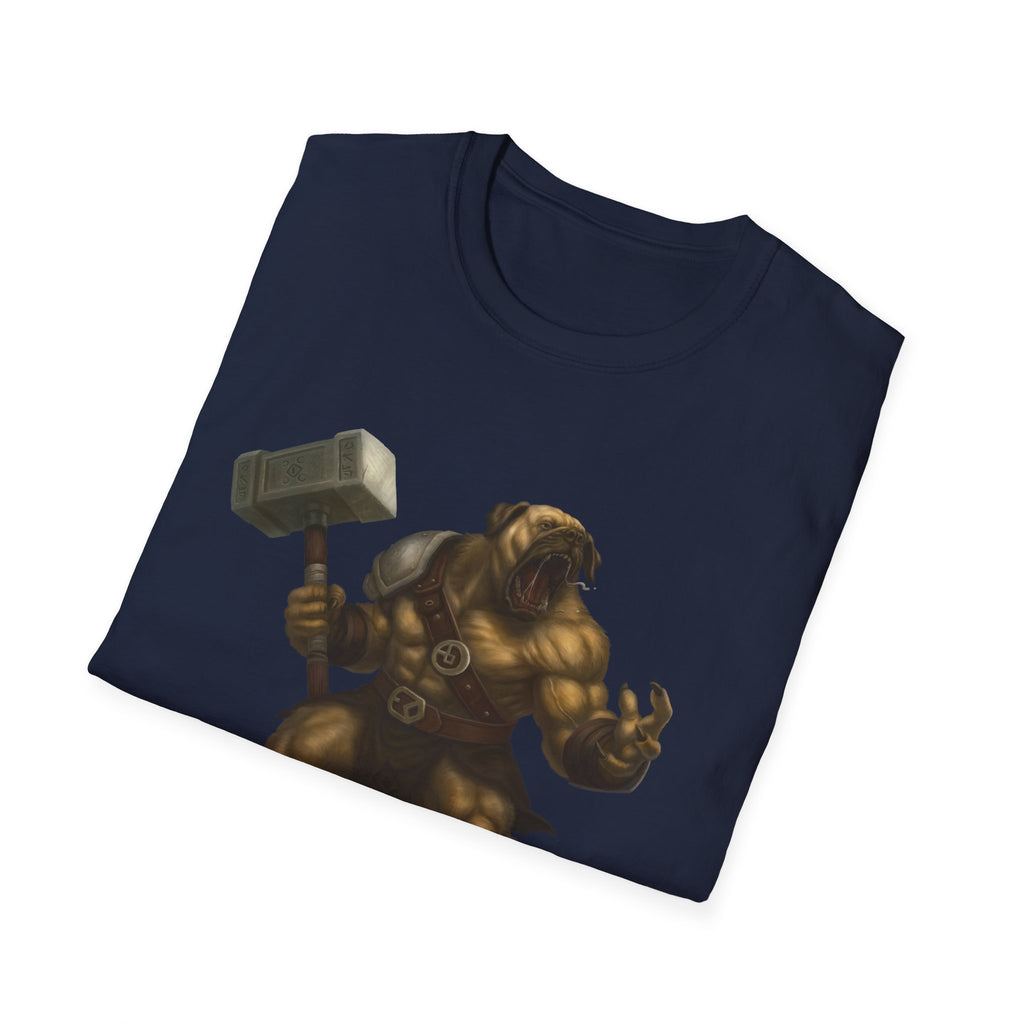 Mastiff Warrior T-Shirt — Hammer-Wielding Mastiff Graphic Tee