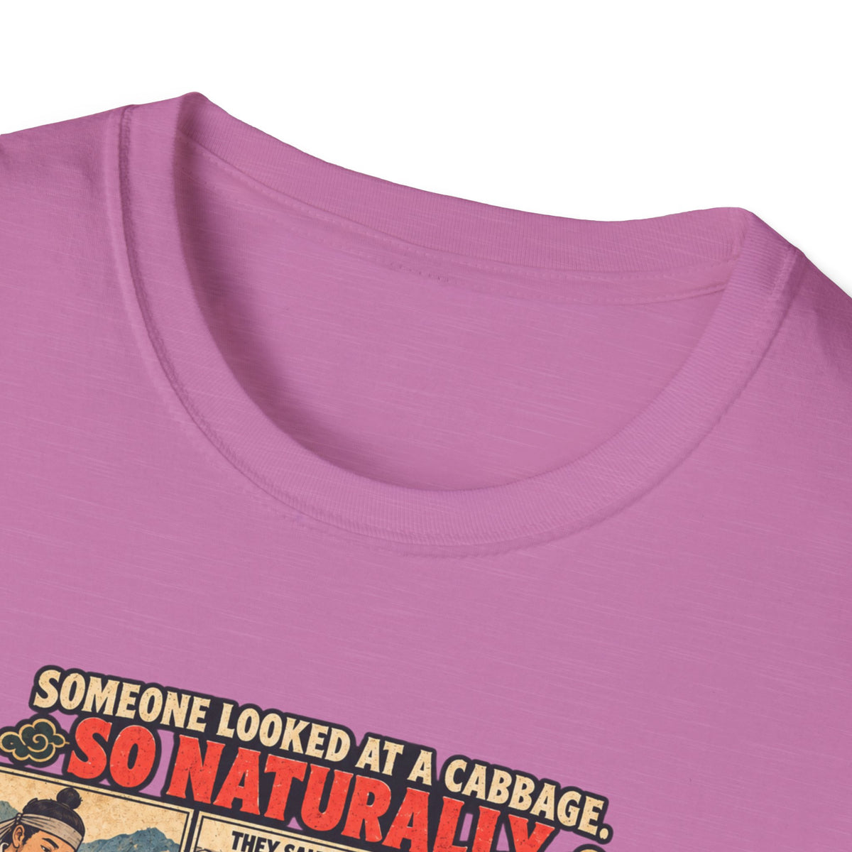 Kimchi Comic Panel T-Shirt | Retro Food Illustration, Korean Cuisine
