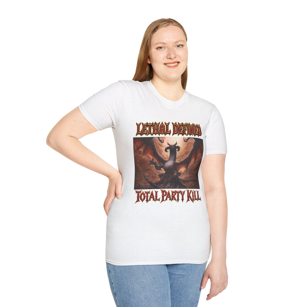 T-Shirt — Lethal Defined 'Total Party Kill' Dragon RPG Gaming Tee