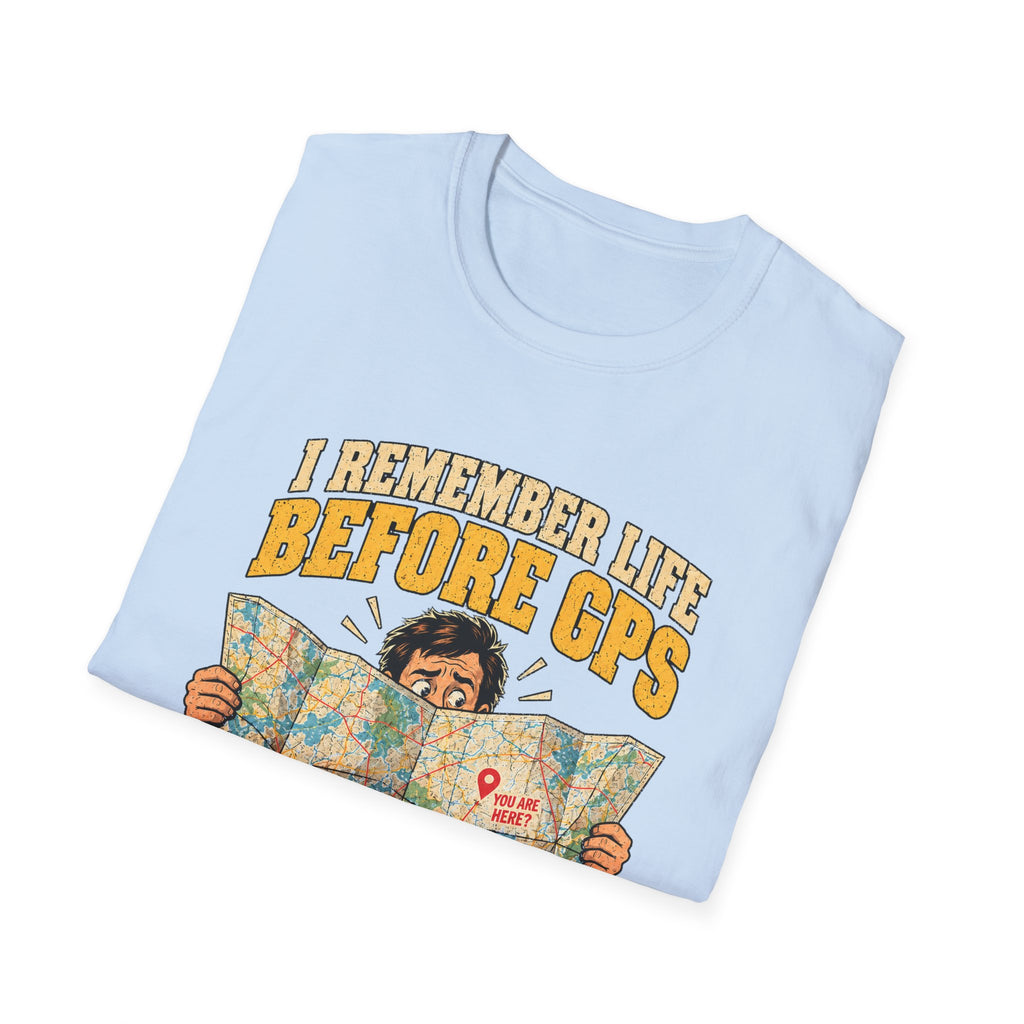 I Remember Life Before GPS map reader T-Shirt | Retro Road Trip Humor