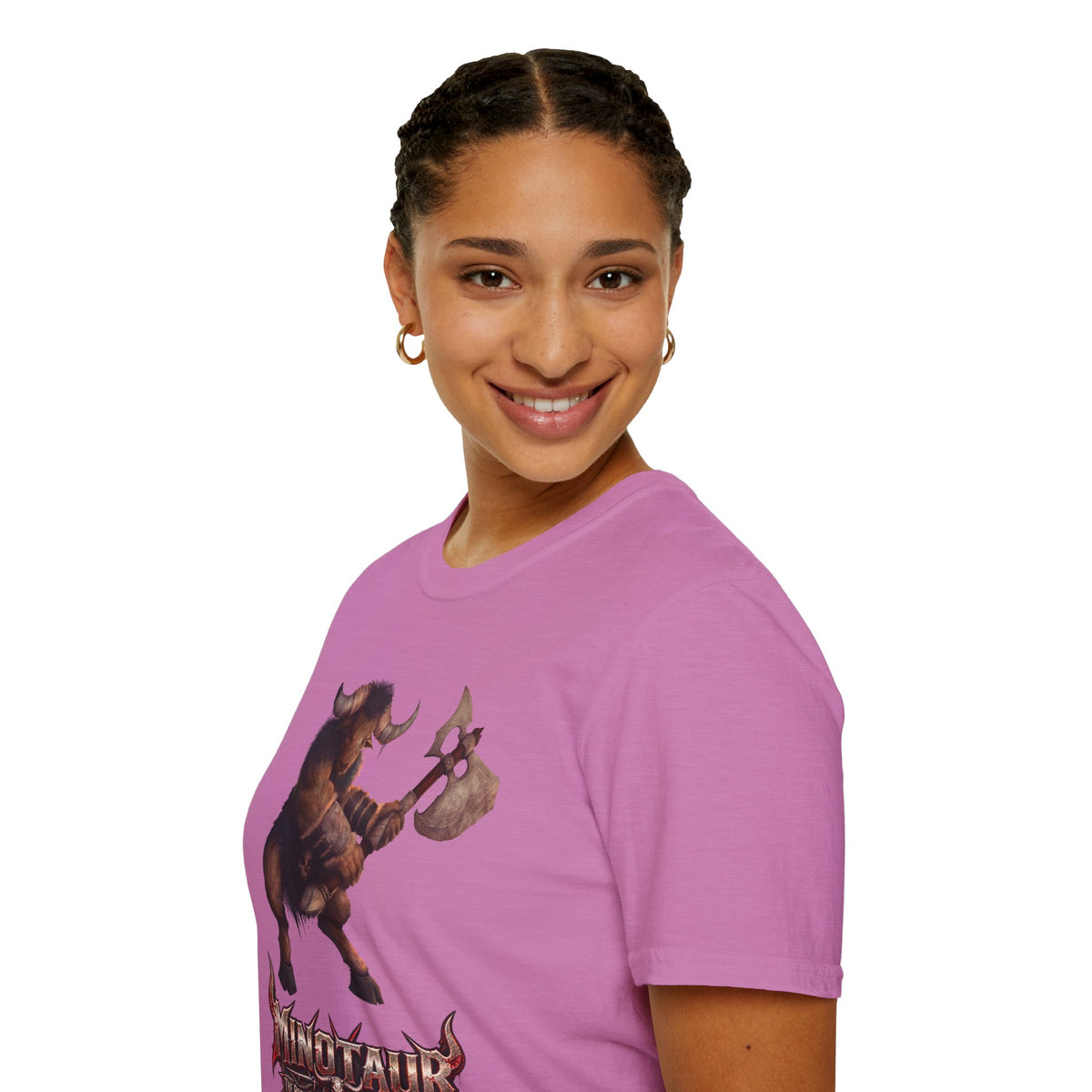 Minotaur Battle T-Shirt — Fantasy Warrior Axe Graphic Tee