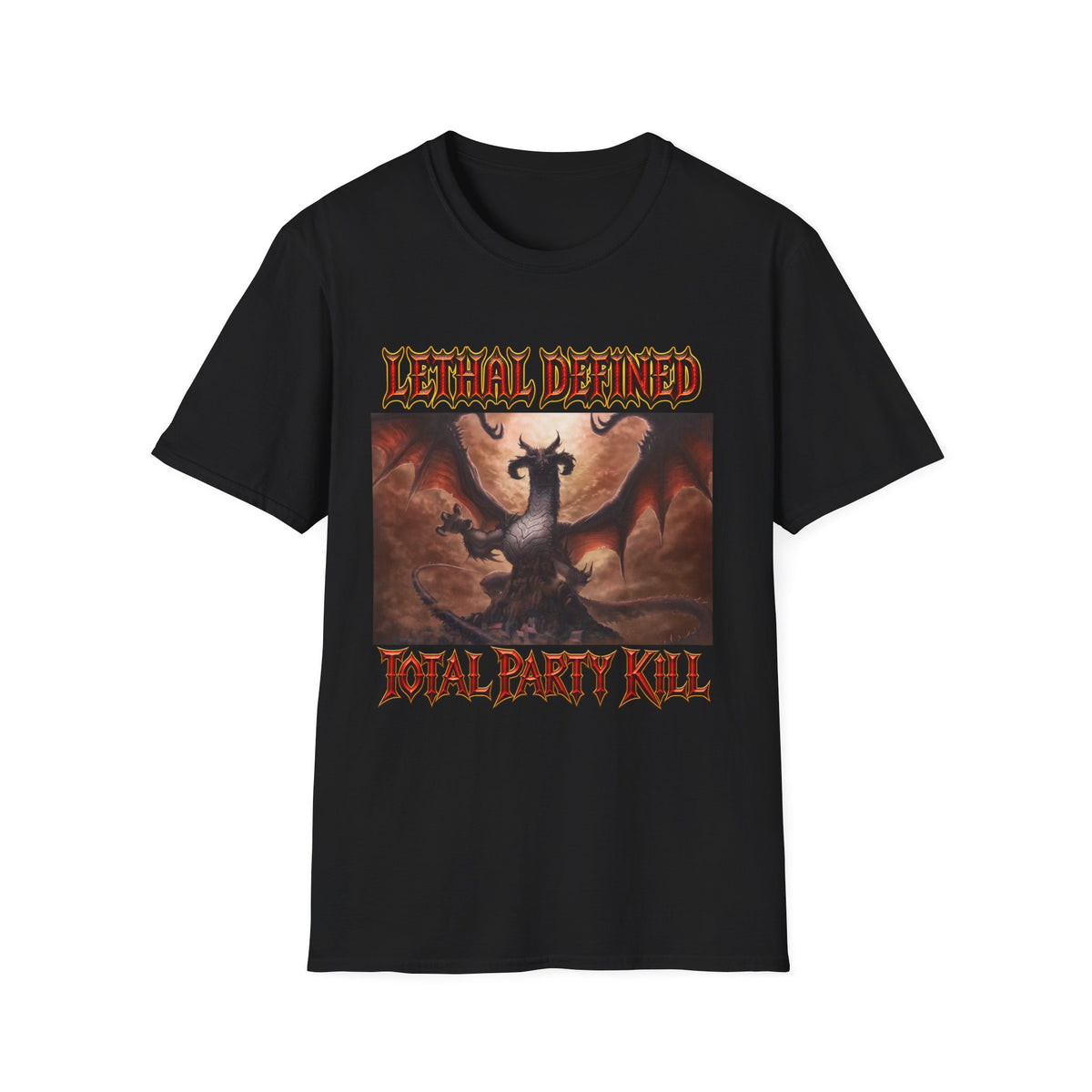 T-Shirt — Lethal Defined 'Total Party Kill' Dragon RPG Gaming Tee