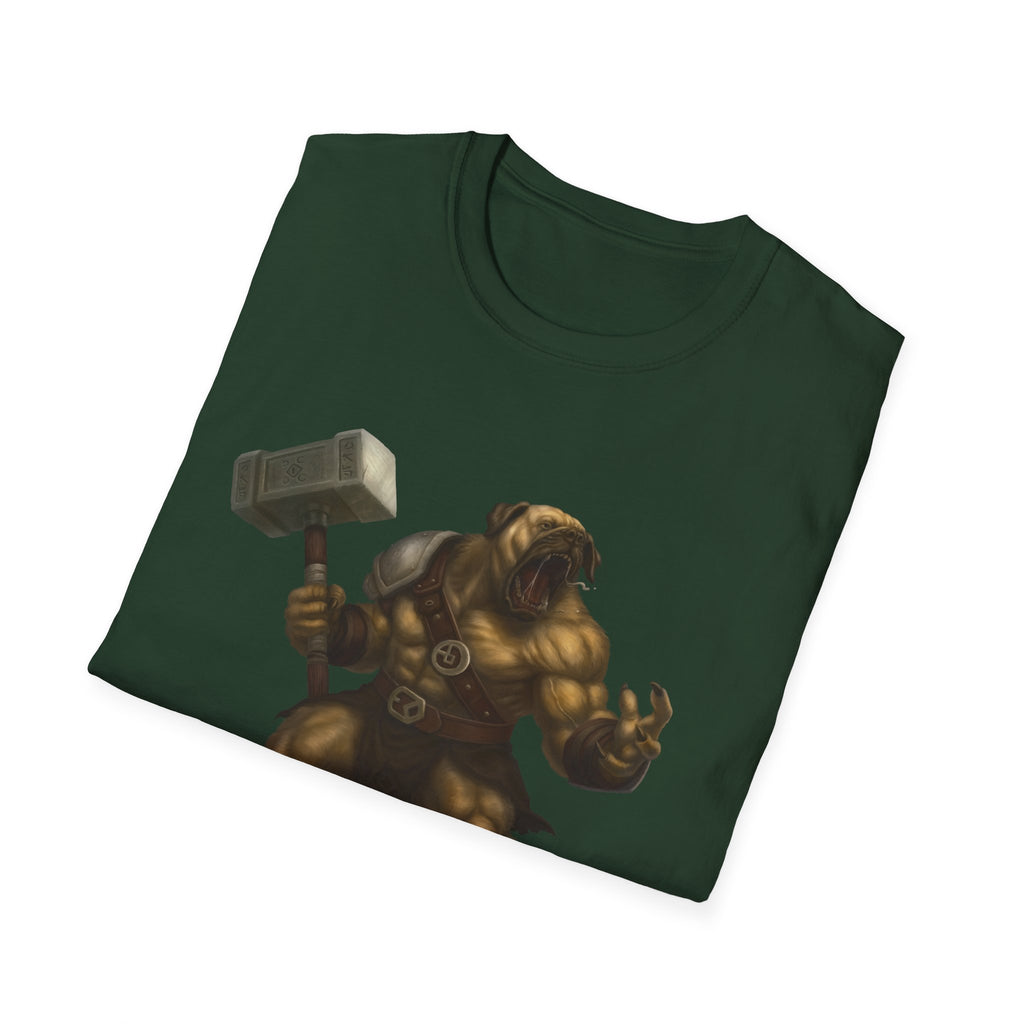 Mastiff Warrior T-Shirt — Hammer-Wielding Mastiff Graphic Tee