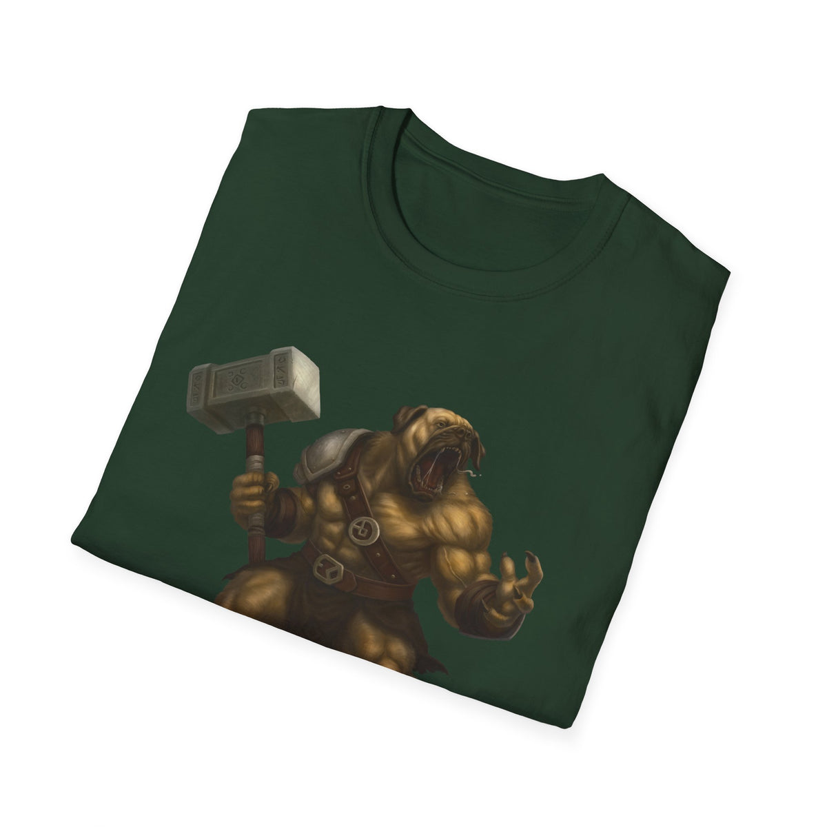 Mastiff Warrior T-Shirt — Hammer-Wielding Mastiff Graphic Tee