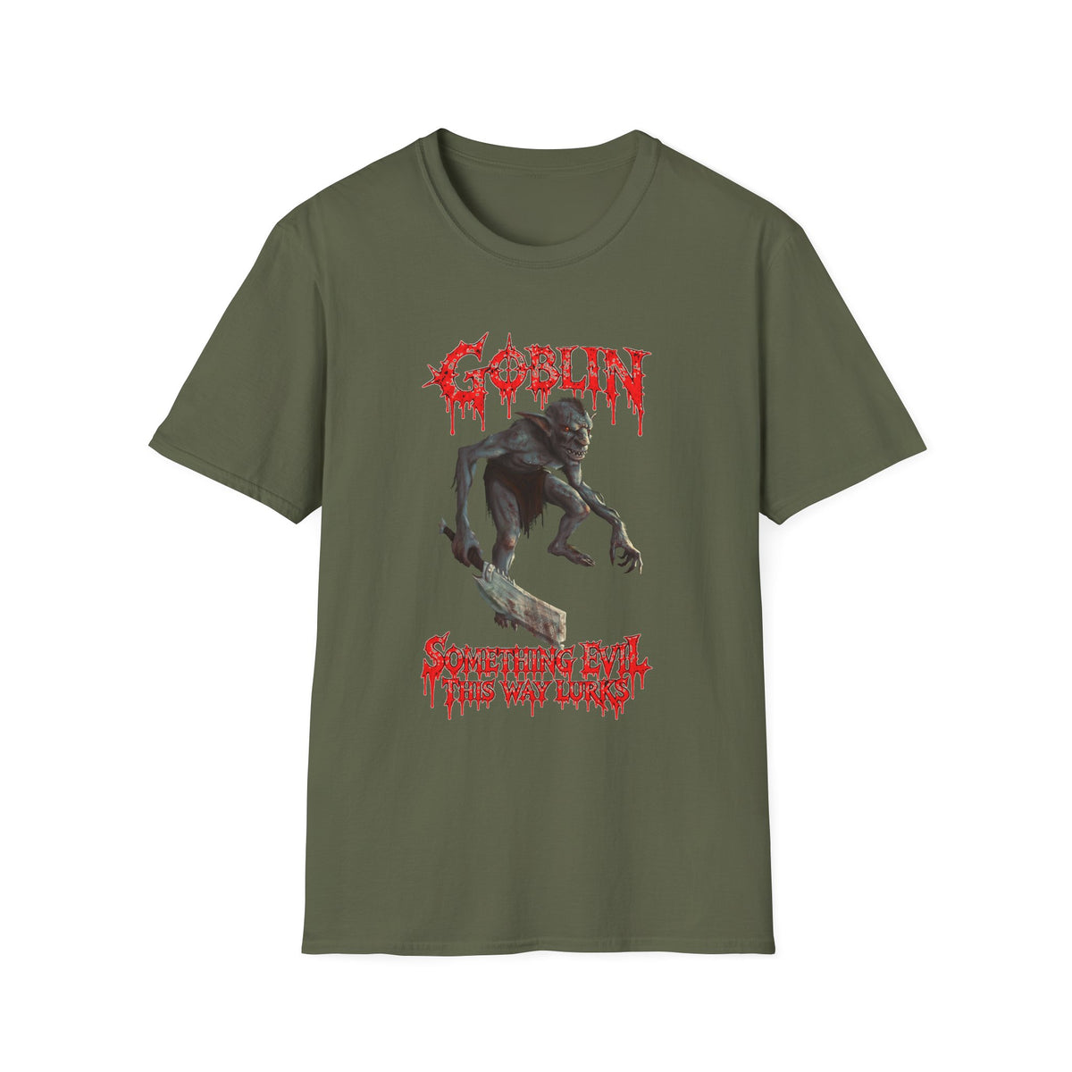 Goblin Horror T-Shirt — 'Something Evil This Way Lurks' Graphic Tee