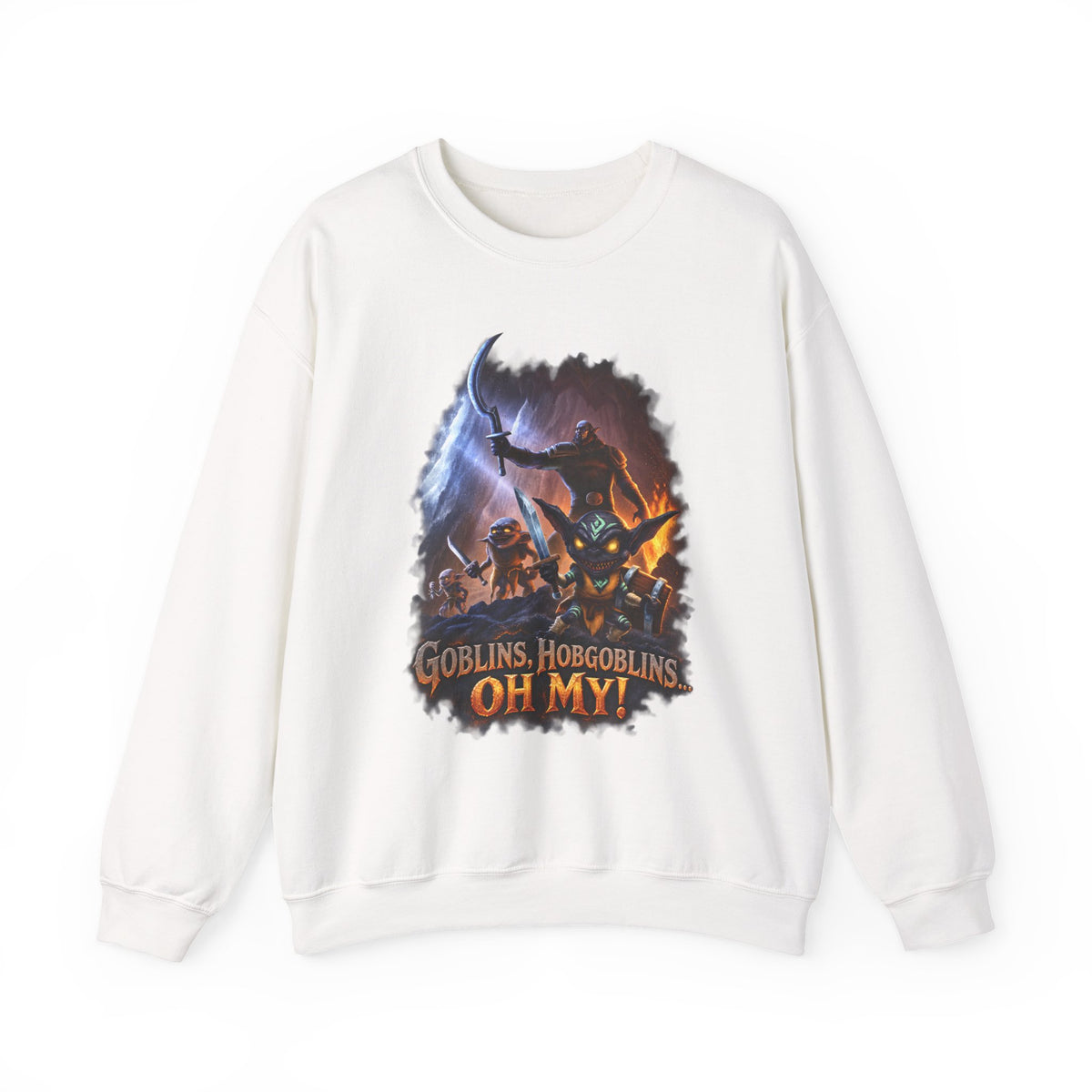 Fantasy Goblin Sweatshirt — “Goblins, Hobgoblins OH MY!” Crewneck