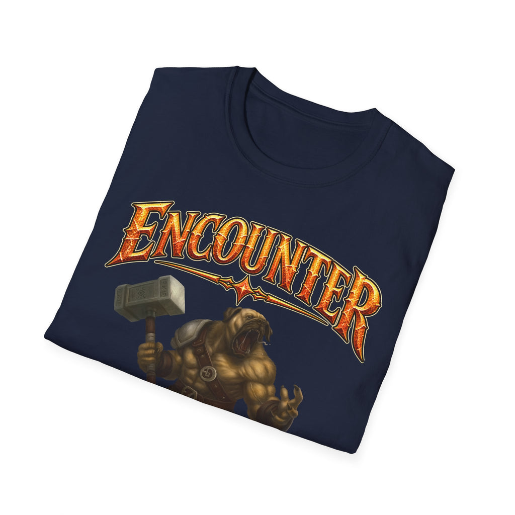 Encounter RPG T-Shirt — "Encounter (noun): The GM’s polite term for attempted murder"