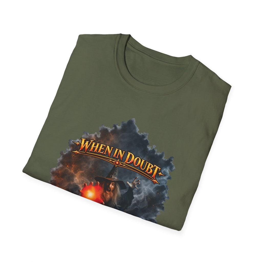 Fireball Mage T-Shirt — "When in Doubt, The Answer Is Fireball" Fantasy RPG Tee