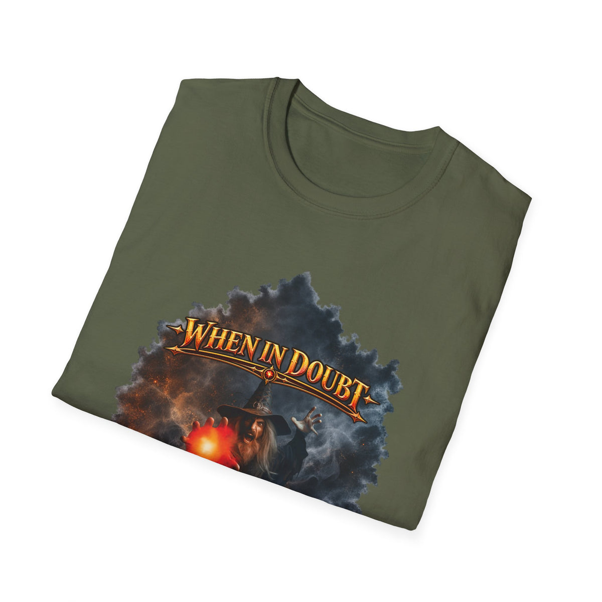 Fireball Mage T-Shirt — "When in Doubt, The Answer Is Fireball" Fantasy RPG Tee