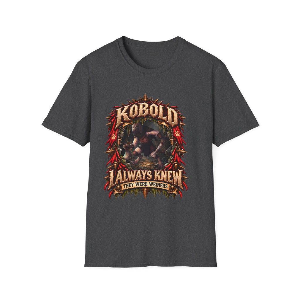 Kobold illustration T-Shirt | Fantasy RPG creature, "I Always Knew They Were Weiners"