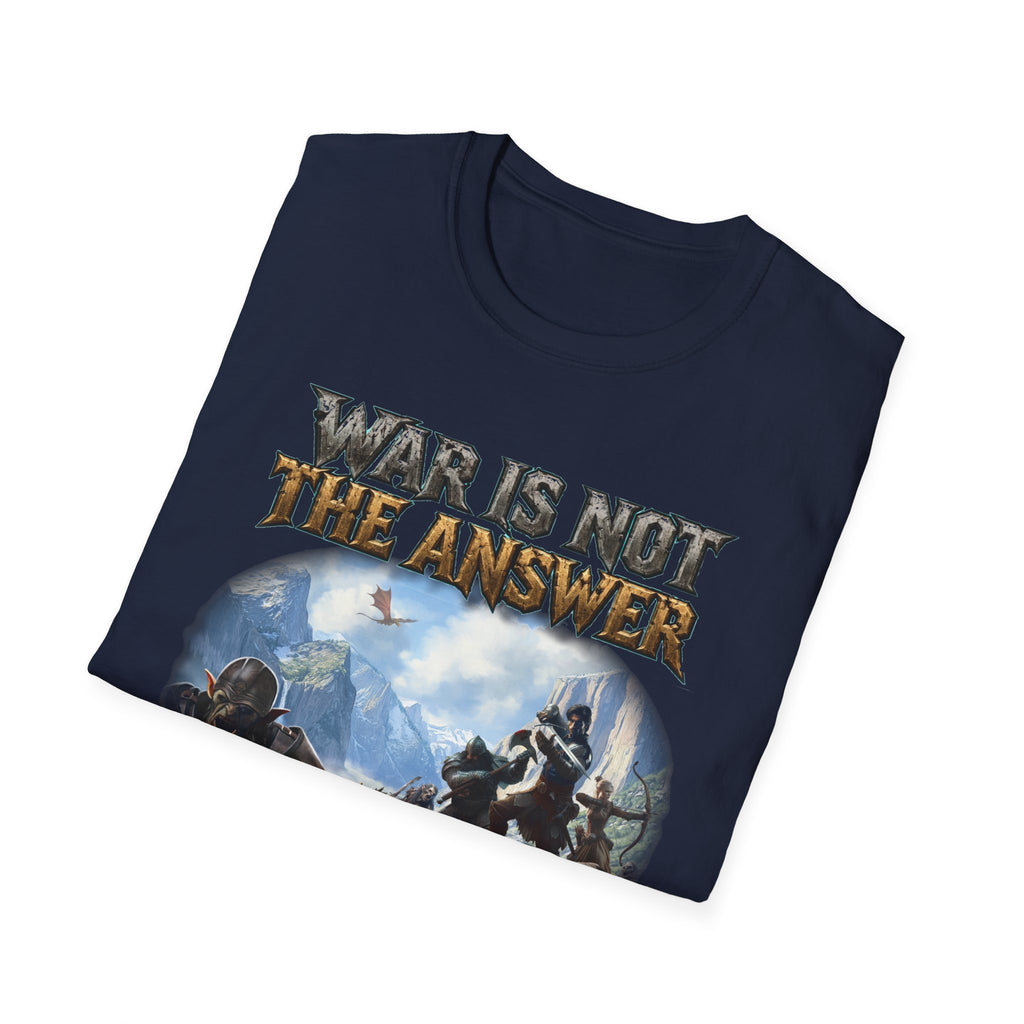 War Is Not The Answer Tee — "Depends On The Question" Graphic T-Shirt